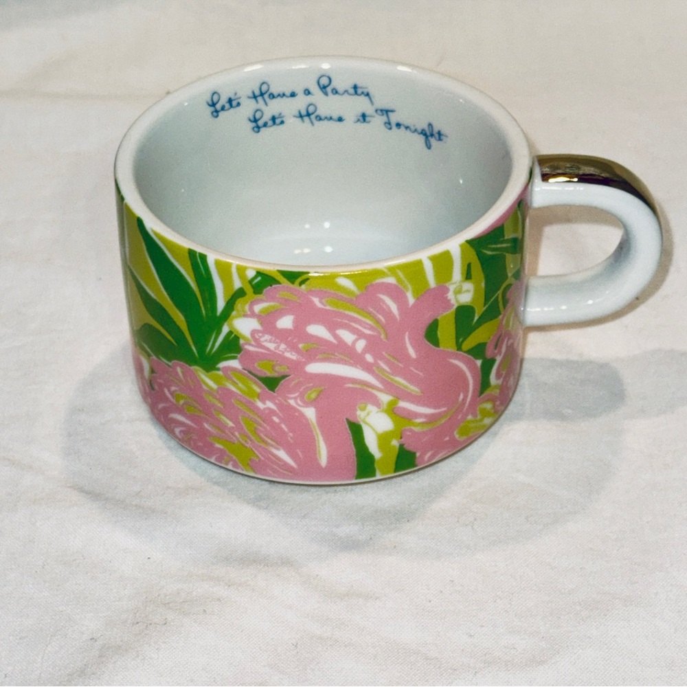 Lilly Pulitzer for Target Floral Stacking Mug with Pink and Green Design
